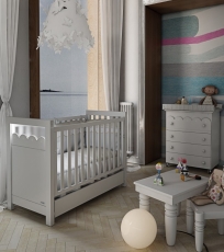 Дитяче ліжко Micuna Big Amelia Aran Luxe Sand (140x70) МДФ / бук